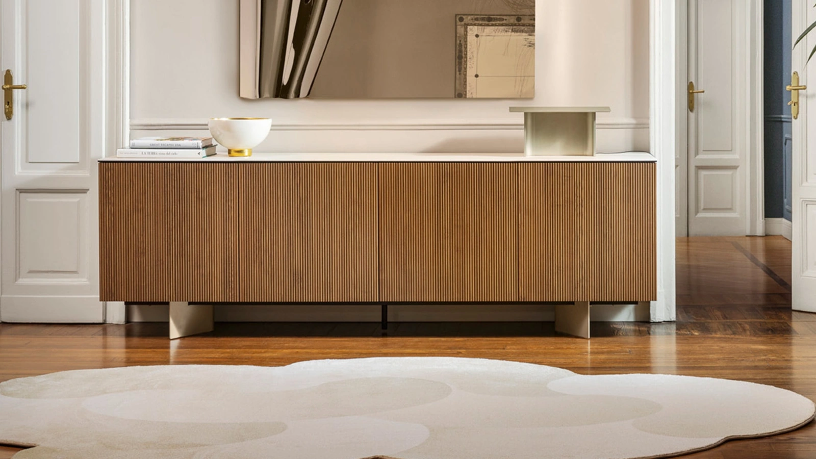 Tappeto dal design originale Curved di Calligaris