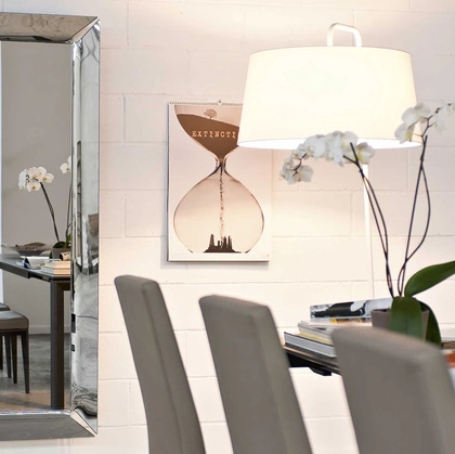 Specchio moderno da parete con cornice a specchio Pleasure di Calligaris