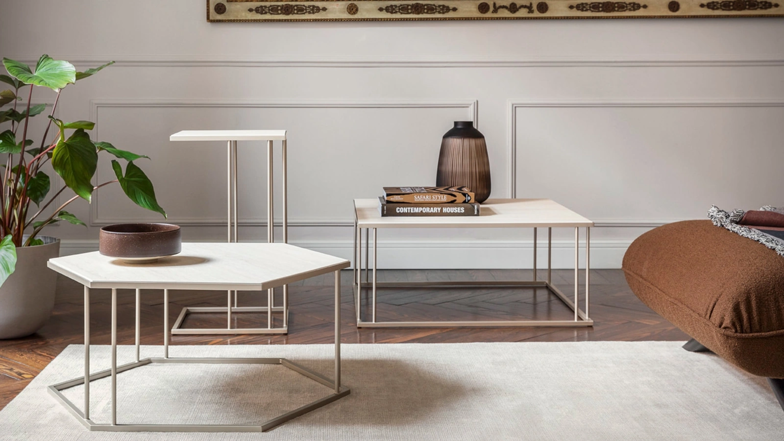 Renee esagonale, rettangolare e da divano in vetroceramica di Calligaris