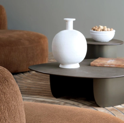 Tavolino Twins con top in ceramica di Calligaris