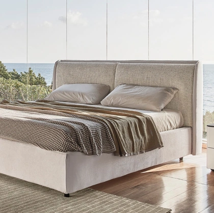 Letto con testiera e box contenitore Dolly di Calligaris