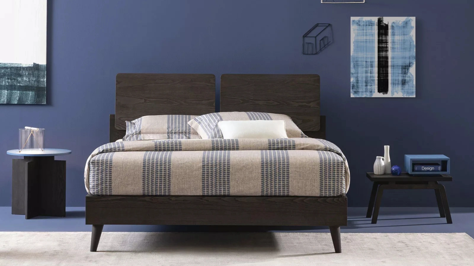 Letto in legno con contenitore Both di Oggioni