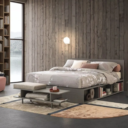 Letto in legno Pongo con box contenitore di Oggioni