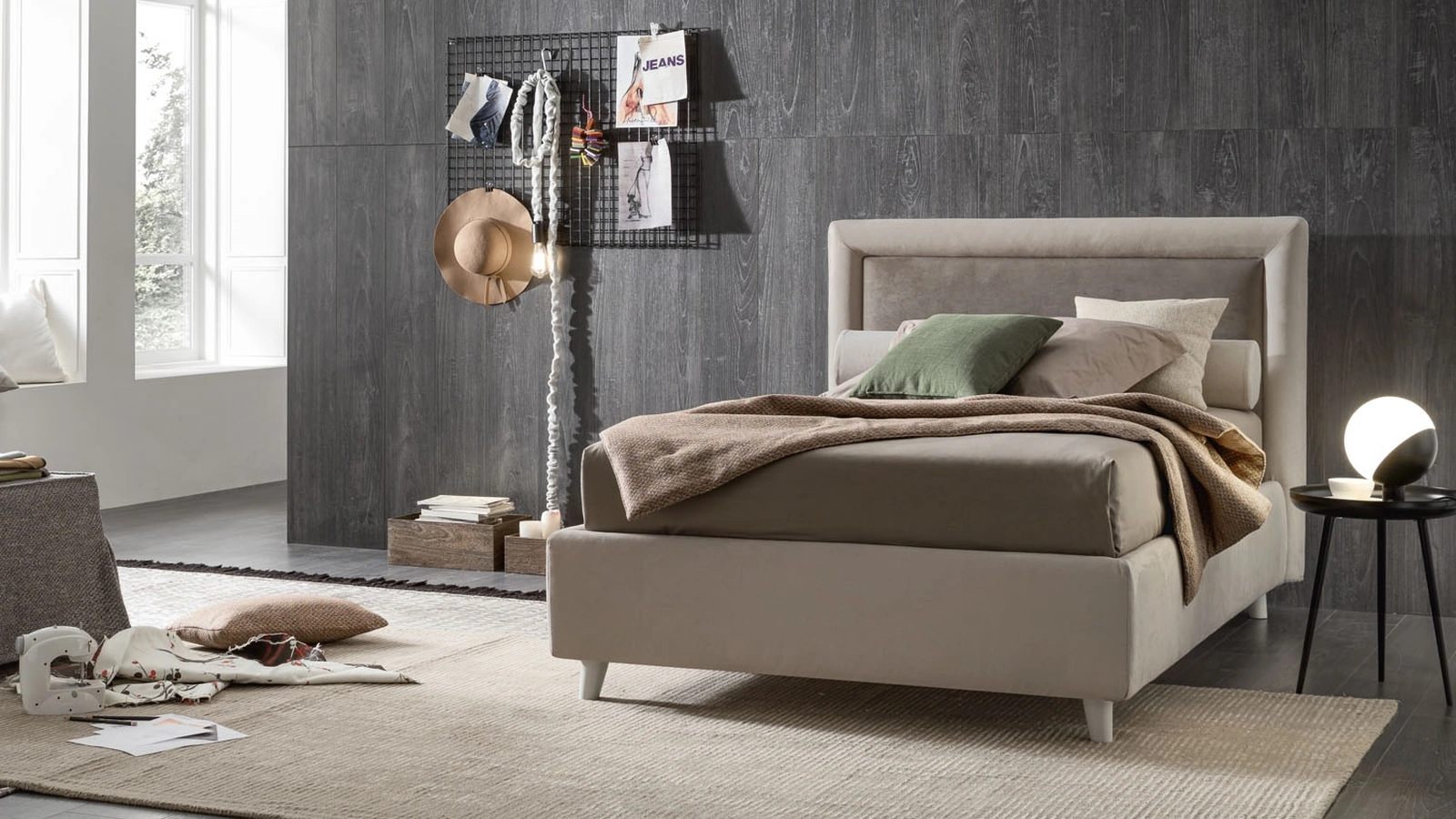 Letto imbottito Chloe di V&Nice