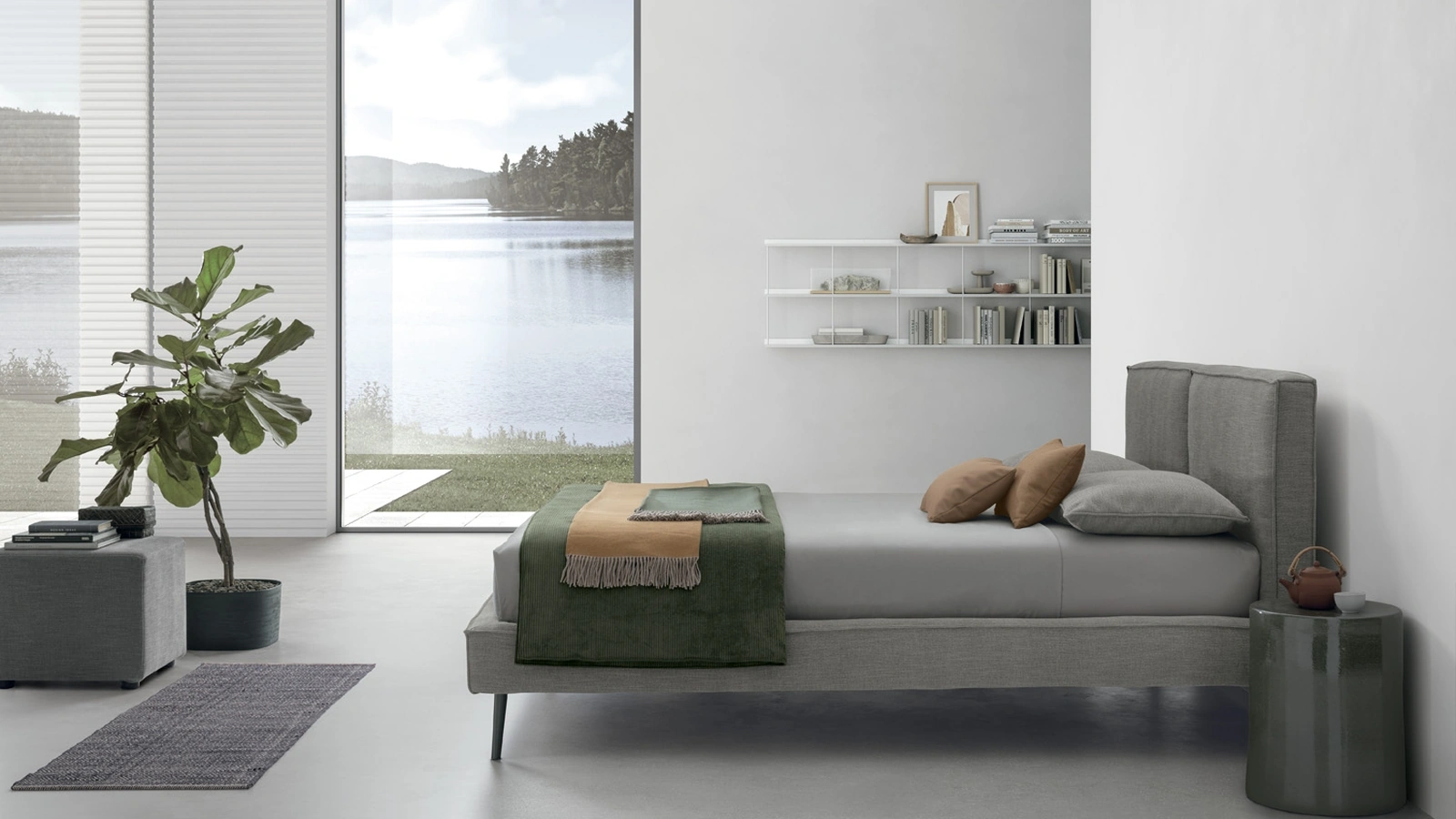 Letto con box contenitore Vega Duo Slim di V&Nice