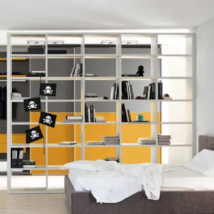 Libreria bifacciale Start in laccato di Clever