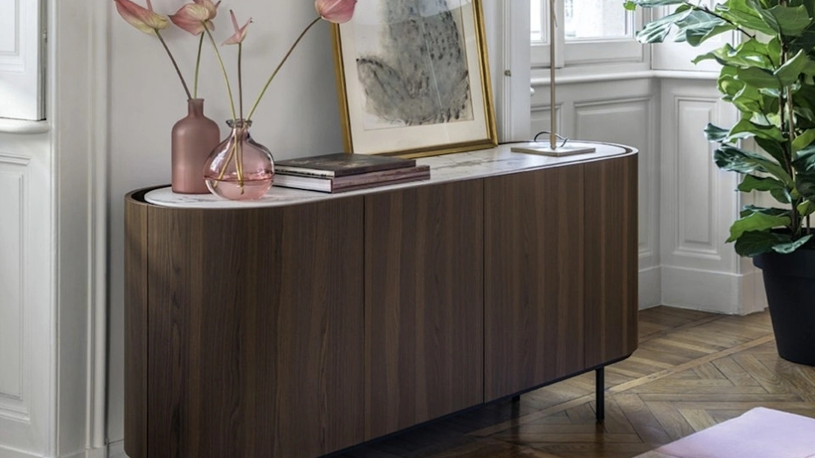 Madia ovale in legno Lake di Calligaris