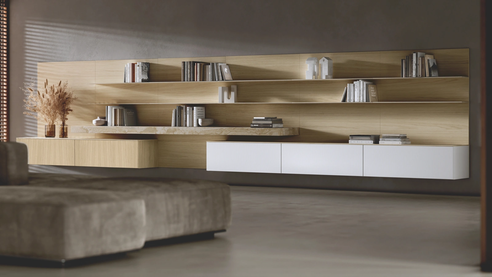 Parete Attrezzata Bluna Legno di Binova