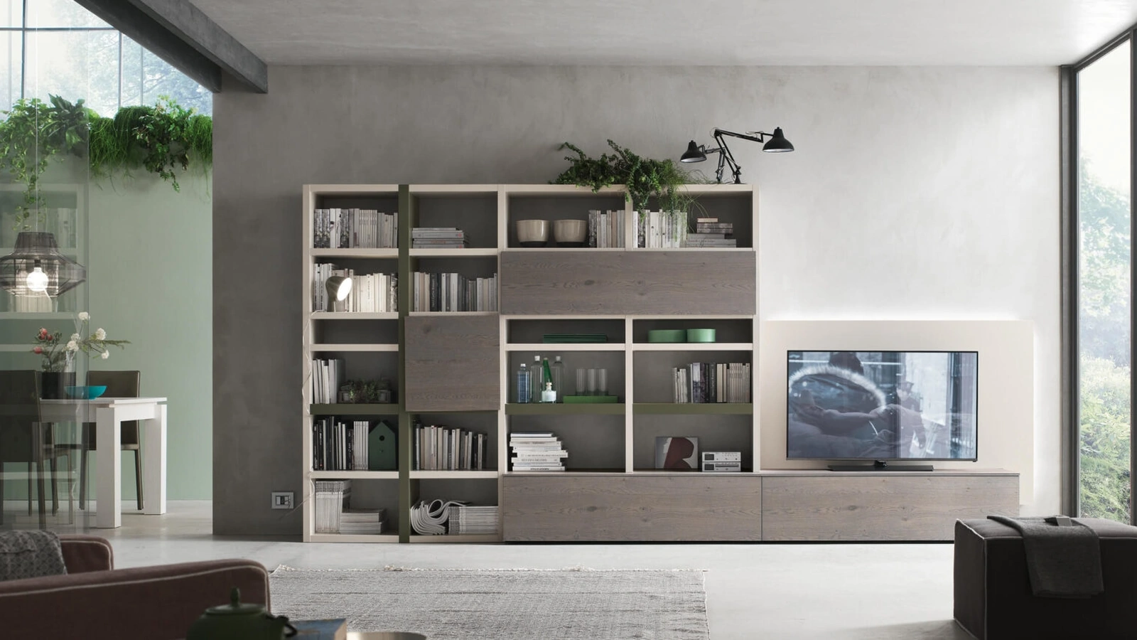 Parete Attrezzata Sistema Spalla Comp SA2225 di Maronese