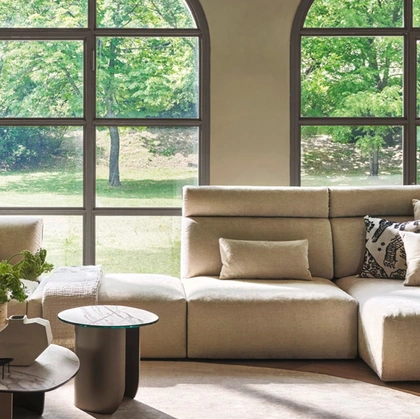 Divano con penisola Axis di Calligaris