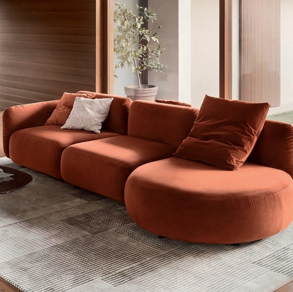 Divano con penisola Ginza di Calligaris