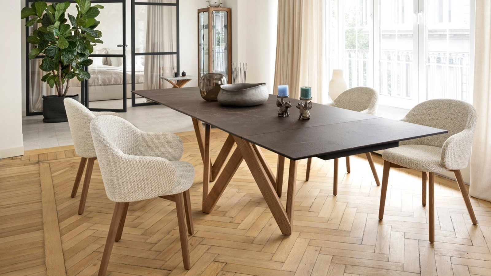 Sedia imbottita Holly Fab di Calligaris