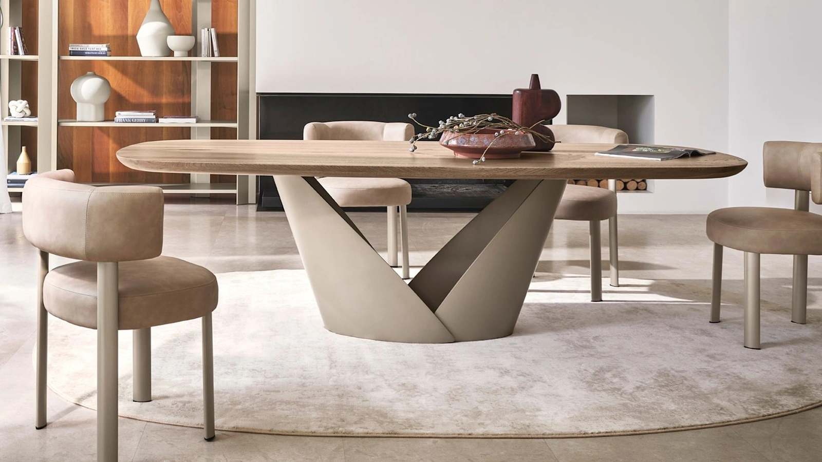 Tavolo Calla con piano in legno di Calligaris