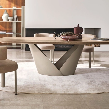 Tavolo Calla con piano in legno di Calligaris
