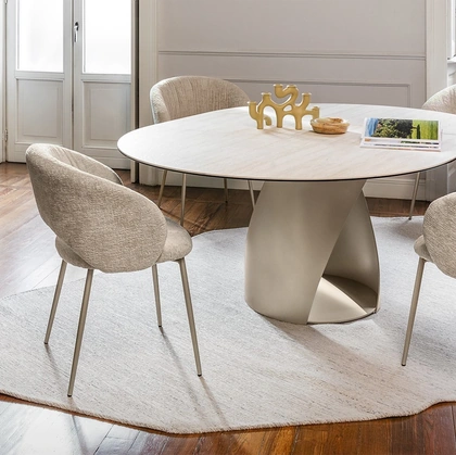 Tavolo rotondo allungabile Cyclone di Calligaris