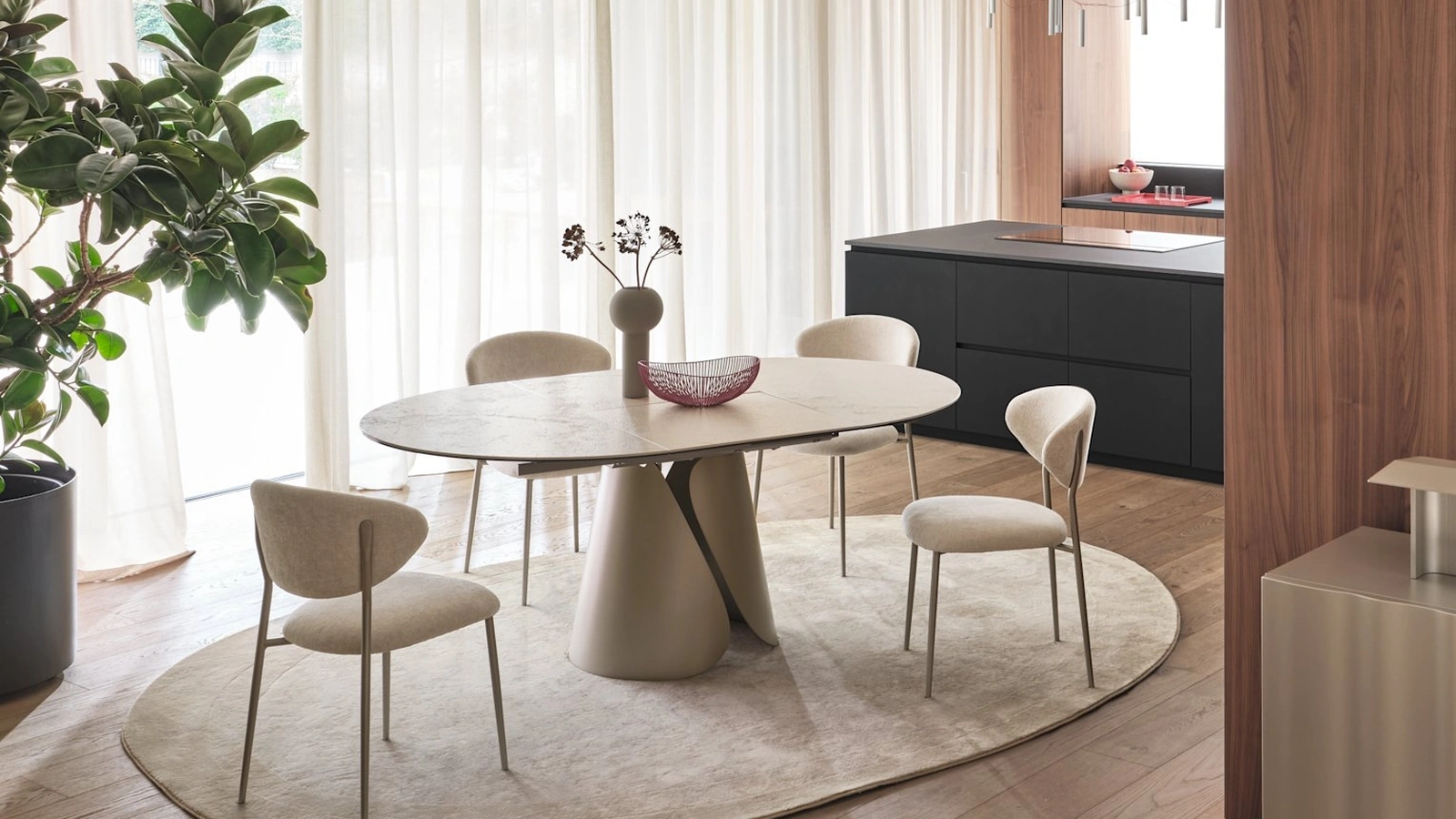 Tavolo allungabile Tango in ceramica di Calligaris