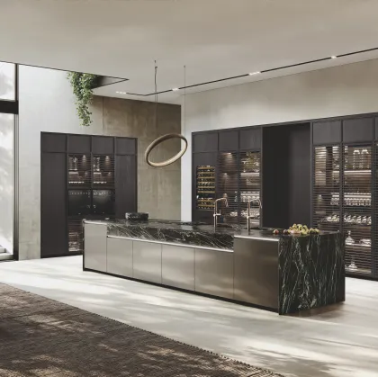 Cucina Design con isola Hily Legno di Binova